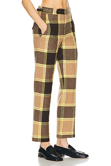 Shop Bode Charleston Plaid Trouser In Multi