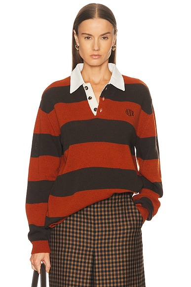 Pine Stripe Polo Top