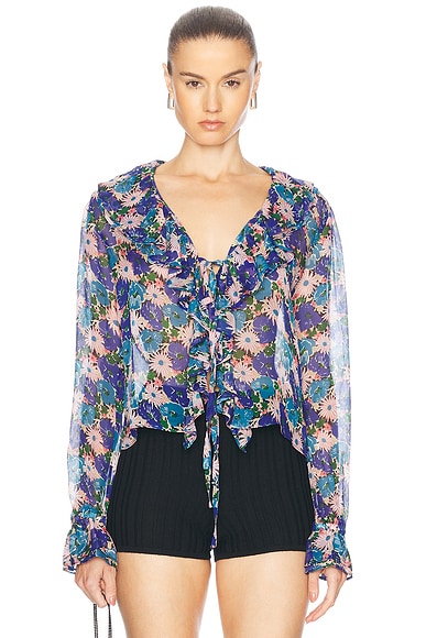 SIEDRES Zee Long Sleeve Top in Multi | FWRD