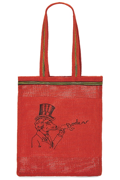 BODE トートバッグ BODE Netting Tote Bag in Red | FWRD