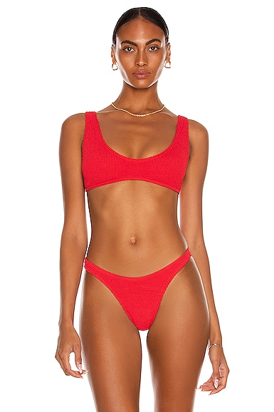 Bond Eye Scout Crop Bikini Top in Red