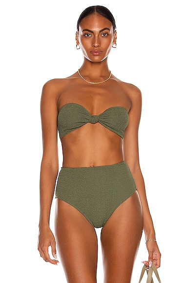 Bond Eye Sahara Eco Bandeau Bikini Top in Olive