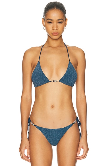 Beaded Ingrid Triangle Bikini Top