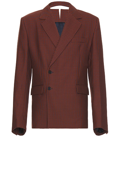 BOTTER Front Collar Reverse Jacket in Red Check