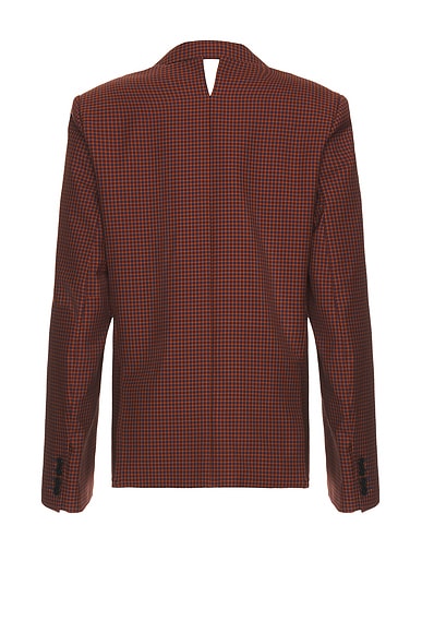 Botter Front Collar Reverse Jacket In Red Check