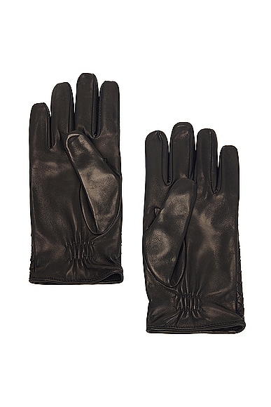 Shop Bottega Veneta Intreccio Gloves In Black