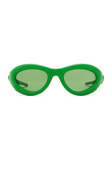 Bottega Veneta BV1162S Sunglasses in Solid Green