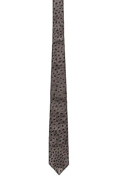 Bottega Veneta Emu Soft Sirte Tie in Pebble