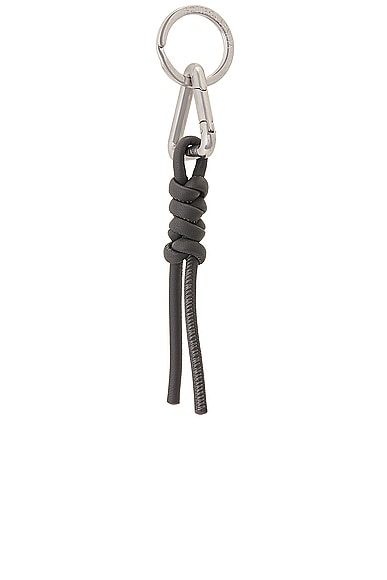Triangle Knot Key Ring Nappa in Grey