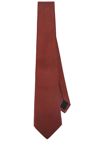 Bottega Veneta Smooth Lambskin Tie in Copper