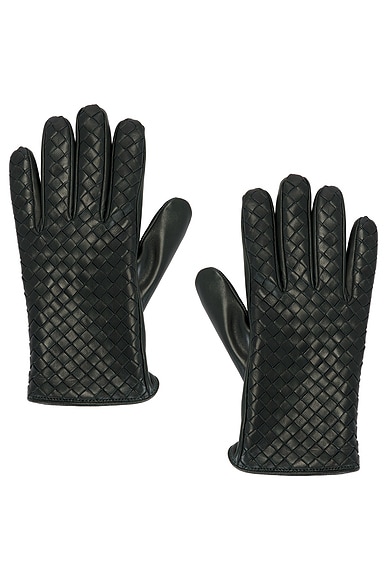 Soft Nappa Intrecciato Leather Gloves