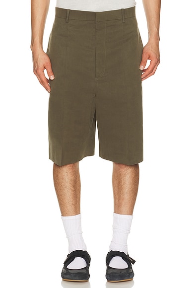 Cotton Silk Crinkled Toile Shorts