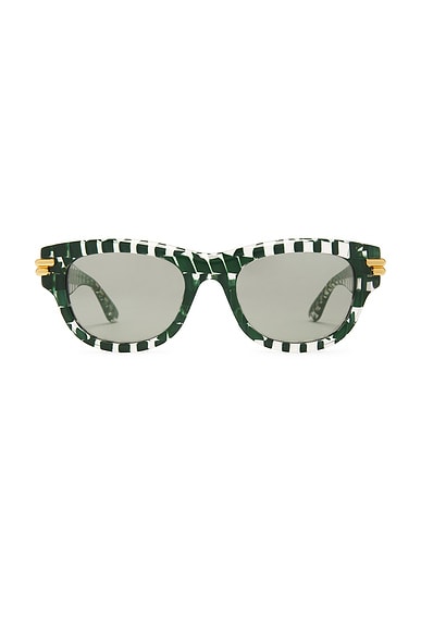 Bottega Veneta Bold Ribbon Sunglasses in Green