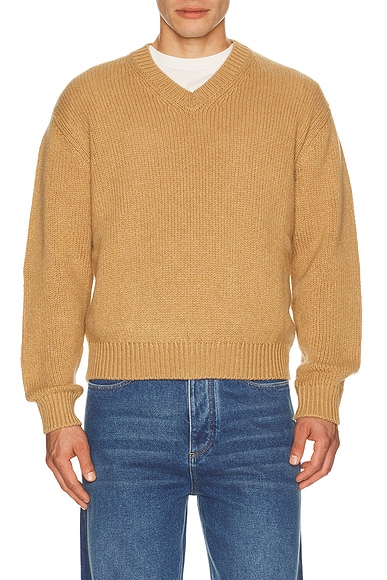 Cashmere Off Gauge V Neck Sweater