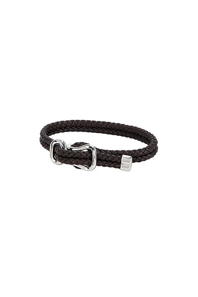Bottega Veneta Nappa Sterling Silver Bracelet in Fondant