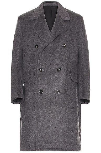 Curved Sleeves Long Coat