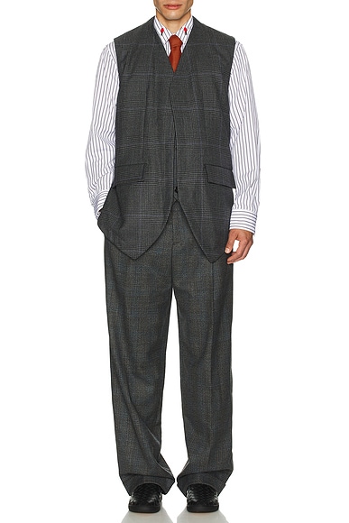 Wool Prince Of Wales Gilet