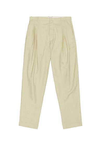 Wool Cotton Melange Gabardine Trousers
