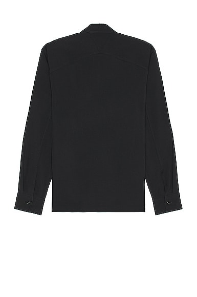 Shop Bottega Veneta Wool Shirt In Black