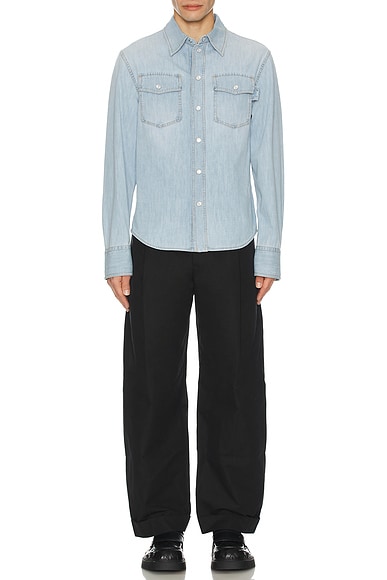 Bleached Light Denim Shirt