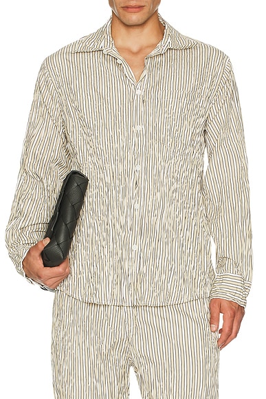 Crushed Tech Cotton Poplin Shirt
