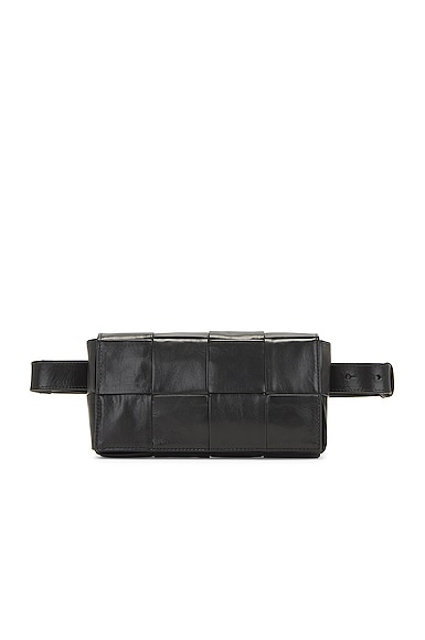 Bottega Veneta Mini Cassette Belt Bag in Black