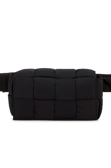 Bottega Veneta Mini Cassette Padded Belt Bag in Black