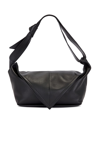 Bottega Veneta Medium Sawyer Shoulder Bag in Black & Silver
