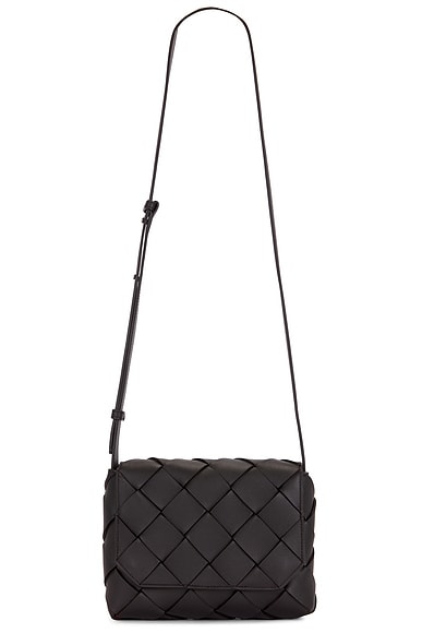 Bottega Veneta Diago Intreccio Sleek Calf in Espresso & Silver