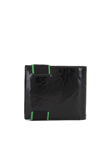 Shop Bottega Veneta Portafoglio Bi-fold Wallet In Parakeet & Black