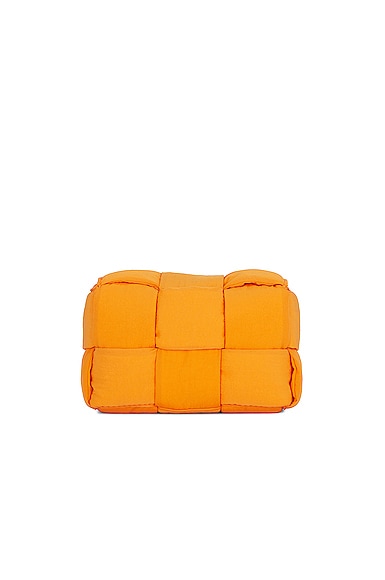 Shop Bottega Veneta Borsa Belt Bag In Tangerine & Silver