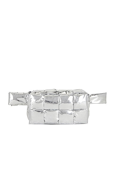 Bottega Veneta Portatutto Belt Bag in Metallic Silver