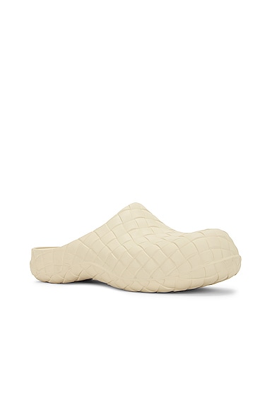 Shop Bottega Veneta Beebee Clog Sandal In Seal Salt