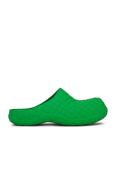 Bottega Veneta 40mm Gel Rubber Slippers In Green