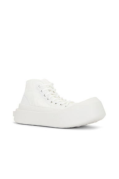 Shop Bottega Veneta Jumbo High Top Sneaker In Optic White