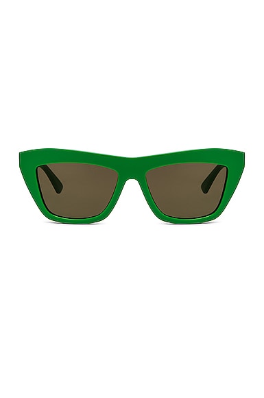 Bottega Veneta Acetate Sunglasses in Green