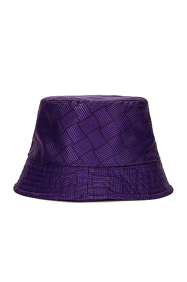 Intreccio Jacquard Nylon Hat in Purple