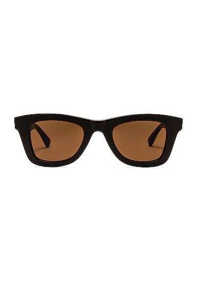 Bottega Veneta Square Sunglasses in Brown