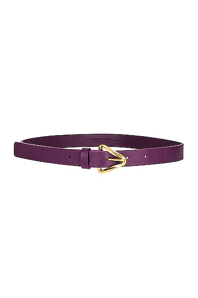 Bottega Veneta Triangle Leather Belt in Purple