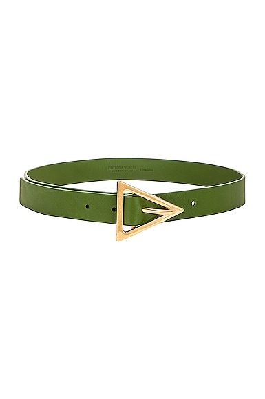 Bottega Veneta 2.5 Cm Triangle Belt in Olive