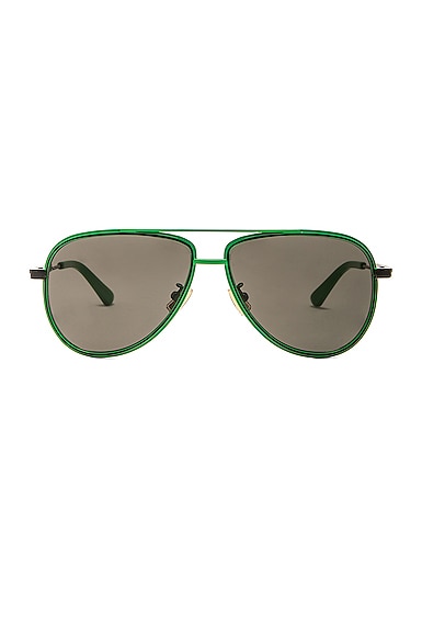 Bottega Veneta Aviator Sunglasses in Green