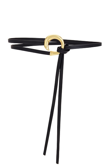 Bottega Veneta Knot Belt in Black & Muse Brass | FWRD Bottega Veneta Knot Belt in Black & Muse Brass | FWRD