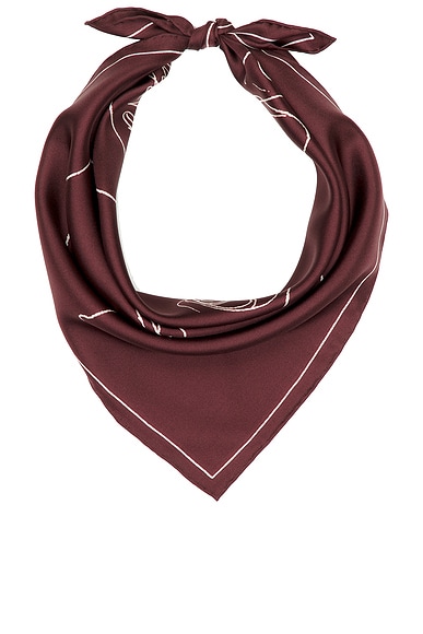 Bottega Veneta Printed Scarf in Barolo