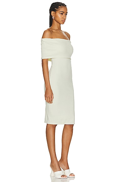 BOTTEGA VENETA OFF THE SHOULDER DRESS