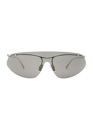 Bottega Veneta Knot Sunglasses in Shiny Silver