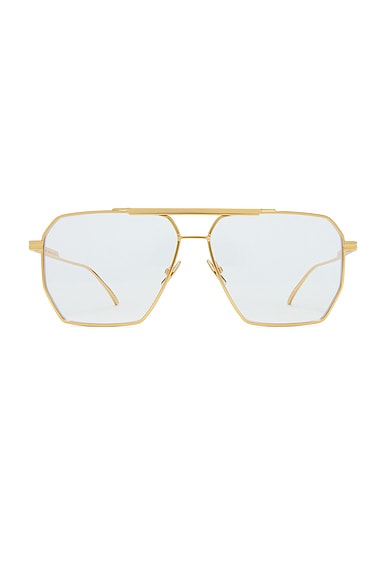 Bottega Veneta Light Ribbon Sunglasses in Shiny Gold