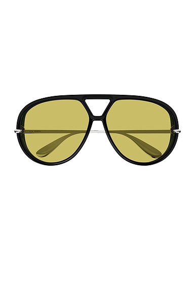 Bottega Veneta Pilot Sunglasses in Black
