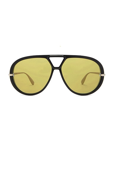 Bottega Veneta Pilot Sunglasses in Black