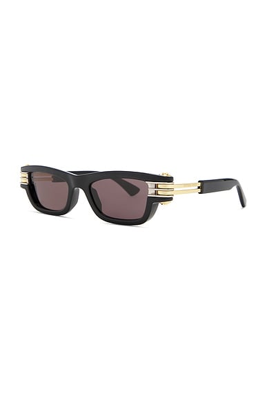 Bottega Veneta Bolt Square Sunglasses In Black