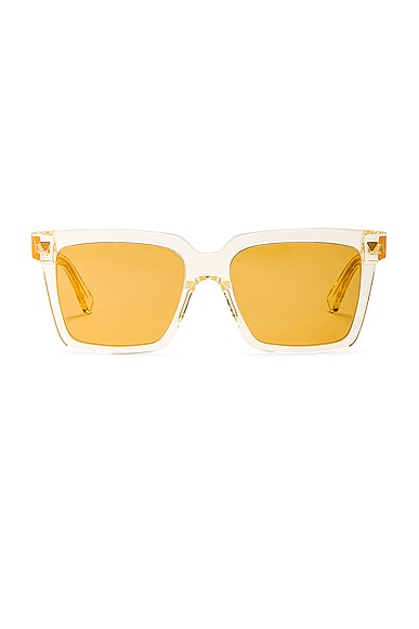 Bottega Veneta Square Stud Sunglasses in Yellow